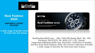 RealFashion2020.com - 3439 NE Sandy Blvd. Ste. 402 Portland, OR 97232