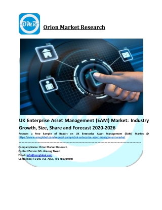 UK Enterprise Asset Management (EAM) Market Size, Share, Trends & Forecast 2020-2026