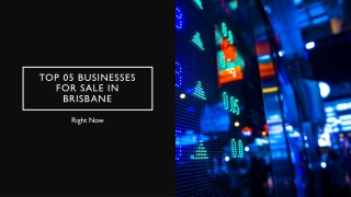 Top 05 Businesses for Sale Categories in Brisbane You Need to Know
