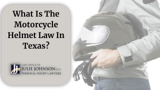 What Is The Motorcycle Helmet Law In Texas?