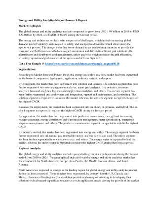 Energy and Utility Analytics Market Research Report