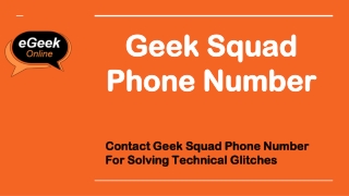 Geek Squad Phone Number