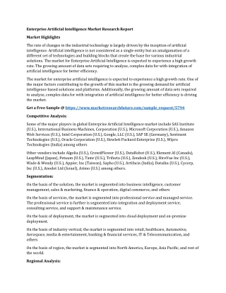 Enterprise Artificial Intelligence Market Research Report