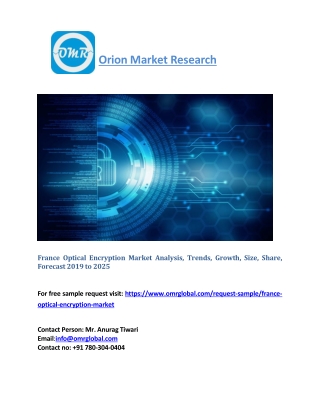 France Optical Encryption Market Analysis, Trends, Growth, Size, Share, Forecast 2019 to 2025