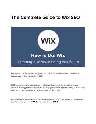 The Complete Guide to Wix SEO - Pearl Lemon