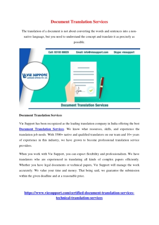 Document Translation Services