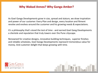 Ganga Amber 1 BHK & 2 BHK Flats in Tathawade