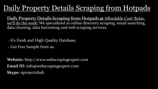 Daily Property Details Scraping from Hotpads