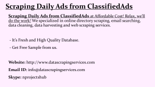 Scraping  Daily Ads from ClassifiedAds