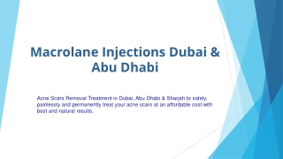 Macrolane Injections Dubai & Abu Dhabi