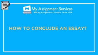 How to Conclude an essay?