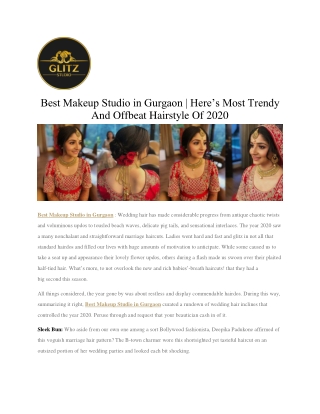 Best Makeup Studio in Gurgaon | Here’s Most Trendy And Offbeat Hairstyle Of 2020