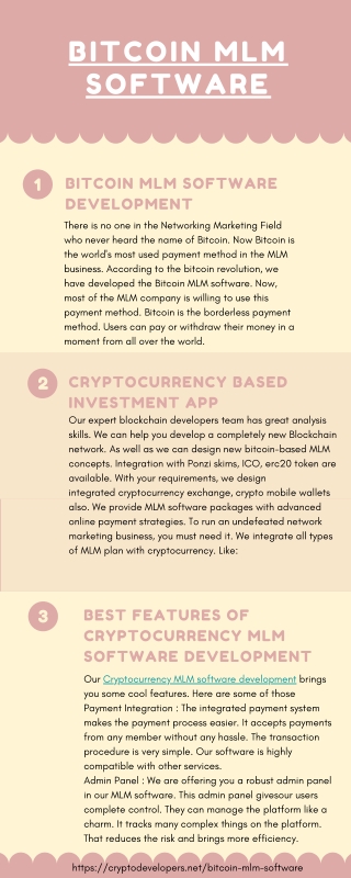 Bitcoin MLM Software | Crypto Developers