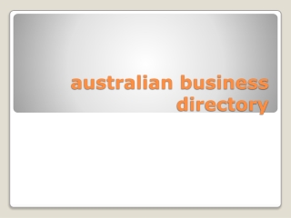 austalian buisness directory