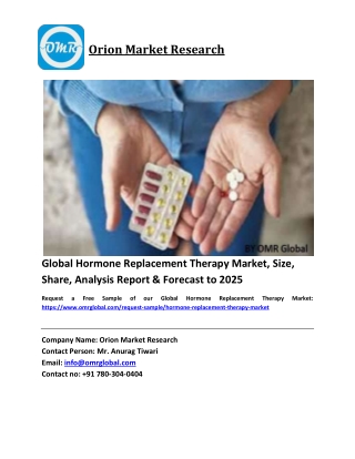 Global Hormone Replacement Therapy Market Size, Industry Trends, Share and Forecast 2020-2026