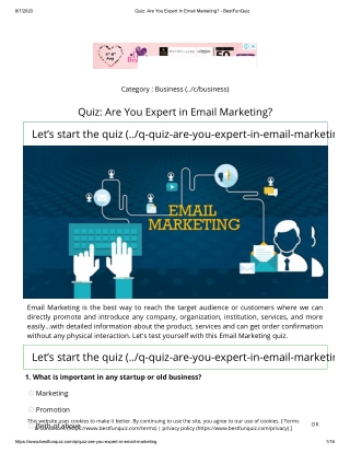 Are You Lokking for  Email Marketing Quiz?