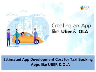 Estimated App Development Cost for Taxi Booking Apps