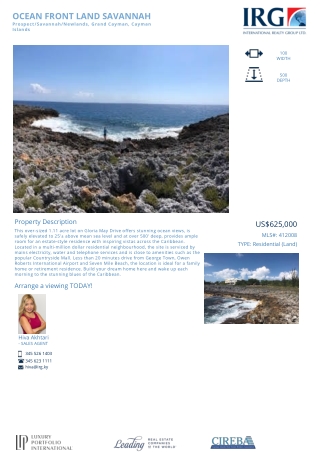 OCEAN FRONT LAND SAVANNAH-412008 - Residential Land in The Cayman Islands