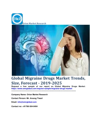 Global Migraine Drugs Market Trends, Size, Forecast - 2019-2025
