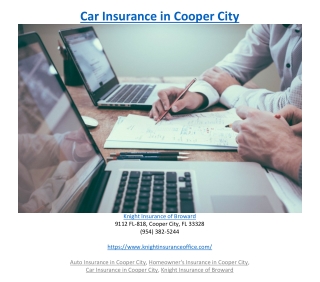 Car Insurance in Cooper City