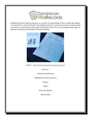 Civil Registry Office Dominican Republic | DominicanVitalRecords