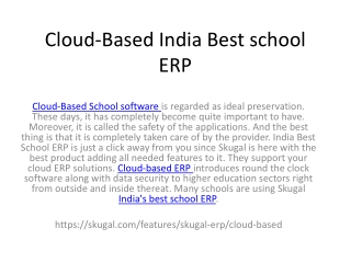 Cloud-Based India Best school ERP