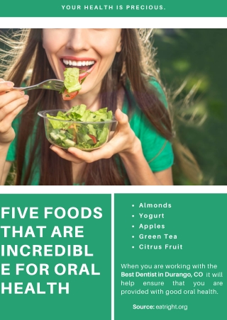 Five Foods that are Incredible for Oral Health