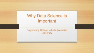 Why Data Science is Important - Avantika University