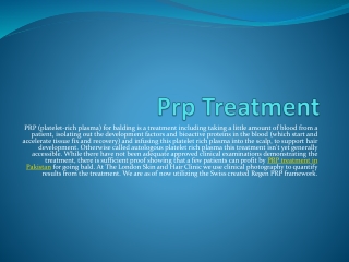 PRP hair treatment