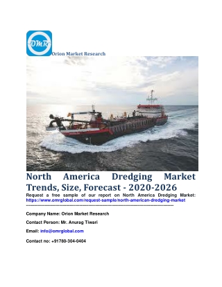 North America Dredging Market Trends, Size, Forecast - 2020-2026