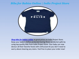 Bibs for Babies Online | Indie Project Store