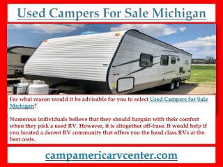 Used Campers For Sale Michigan