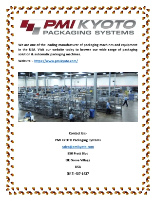 PMI KYOTO | Buy Packaging Machines and Equipment