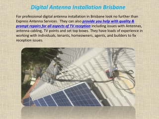 Digital Antenna Installation Brisbane