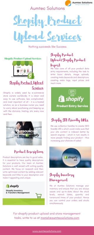 Shopify Product Upload Services and Data Management