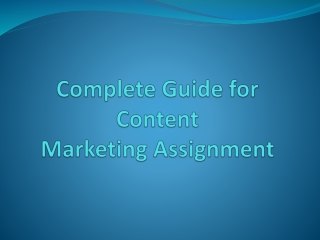 Online Marketing Assignment Help for Management