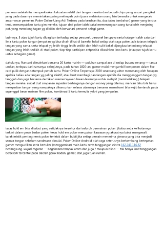 Aturan Yg Amat Serupa Sama Qq Poker Online Terpercaya Stud Lapuk
