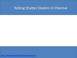 Rolling Shutter Dealers In Chennai