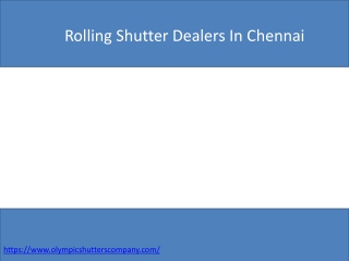 Rolling Shutters Manufacturers In Chennai