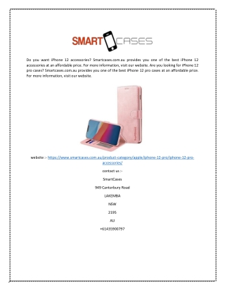 Iphone 12 accessories | Smartcases.com.au