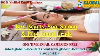 Beauty, Spa, Saloon & Pool Email Leads