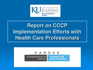 Report on CCCP Implementation Efforts with Health Care Professionals