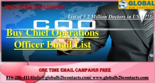 Chief Operations Officer Email List