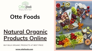 Natural Organic Baby Products Online - OtteFoods