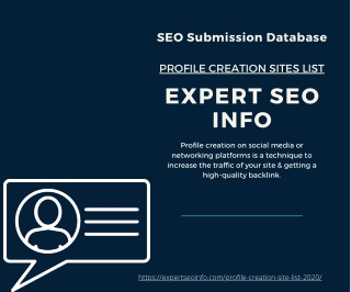 profile creation site list, Expert SEo info