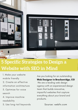 5 Specific Strategies to Design a Website with SEO in Mind