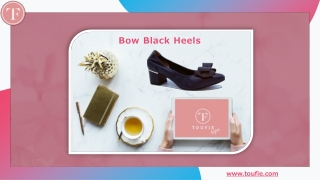 Bow Black Heels - Toufie