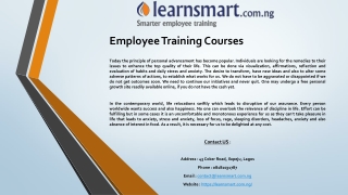 Employee Training Courses