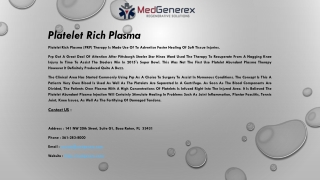 Platelet Rich Plasma