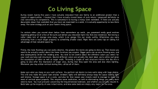 Co Living Singapore